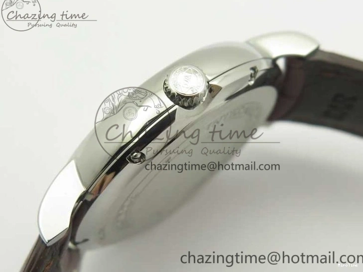 MIROTIME 0305 Portofino Automatic SS TWF 1:1 Best Edition Silver Dial Gold Markers on Brown Leather Strap A Bright 7203